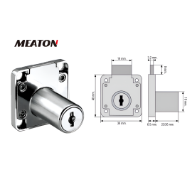 CERRADURA APLICAR N137 26mm (MEATON)