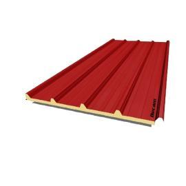 CHAPA PANEL ROJO 5  CRESTAS 5.95mtsx1.00mts