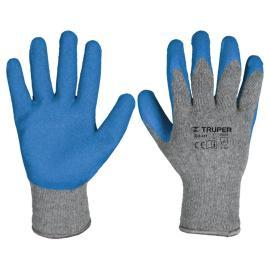 GUANTES S/COSTURA-LATEX RUGOSO AZUL/PALMA (TRUPER)
