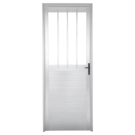 PUERTA ALUMINIO DER S/30/ C/REJA  0.80mx2.00m