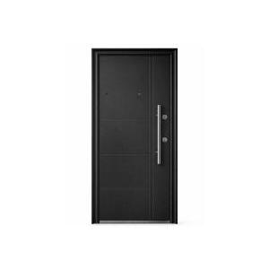 PUERTA SEMIBLINDADA FULL NEGRO BARRAL DER 2.05x0.96mts/70mm
