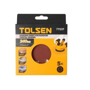 SET LIJAS LIJADORA 5P 180Gr. 80 TOLSEN