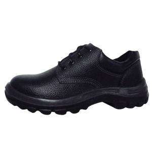 ZAPATO DE CUERO NEGRO, PTA PLÁSTICA, TALLE:38